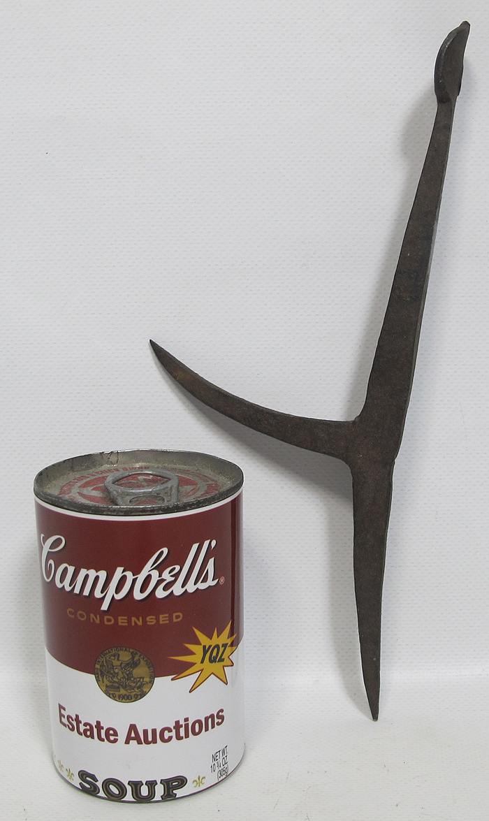 Antique 19th C/1800's Wrought Iron Whaling Tool Flensing Spike/Hook 3rd